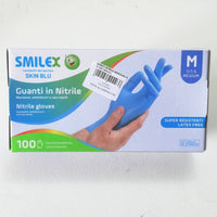 Skin blue 100pz guanti nitrile senza polvere monouso non sterili ambidestri, taglie disponibili  m