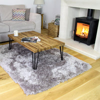 4 Gambe per Tavolo a Forcina SkiSki Legs 71cm Acciaio Naturale 3 Rebbi 12mm