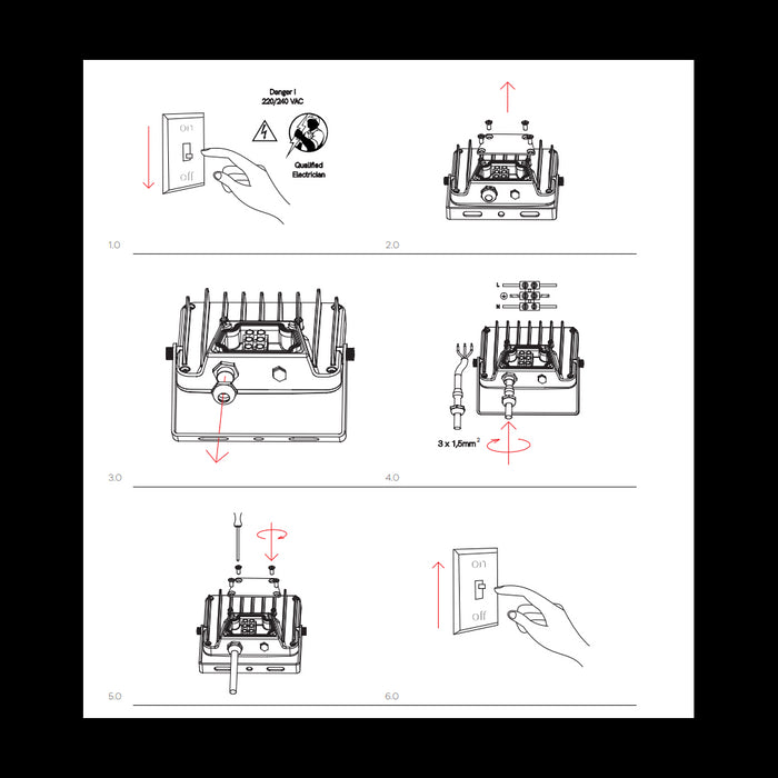 Proiettore LED da esterno Sky 10W IP65 5000K bianco - 1150lm, alluminio, fascio 110° Beneito Faure