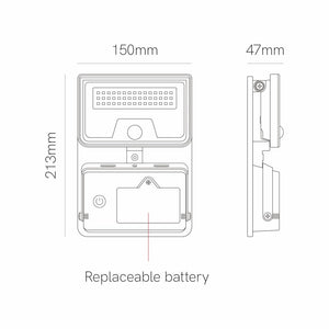 Sky Solar Sensor - Lampada LED Solare con Sensore di Movimento e Crepuscolare, 8W, 1600lm, 4000K, IP54 - Beneito Faure - Nero