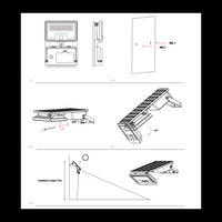 Sky Solar Sensor - Lampada LED Solare con Sensore di Movimento e Crepuscolare, 8W, 1600lm, 4000K, IP54 - Beneito Faure - Nero