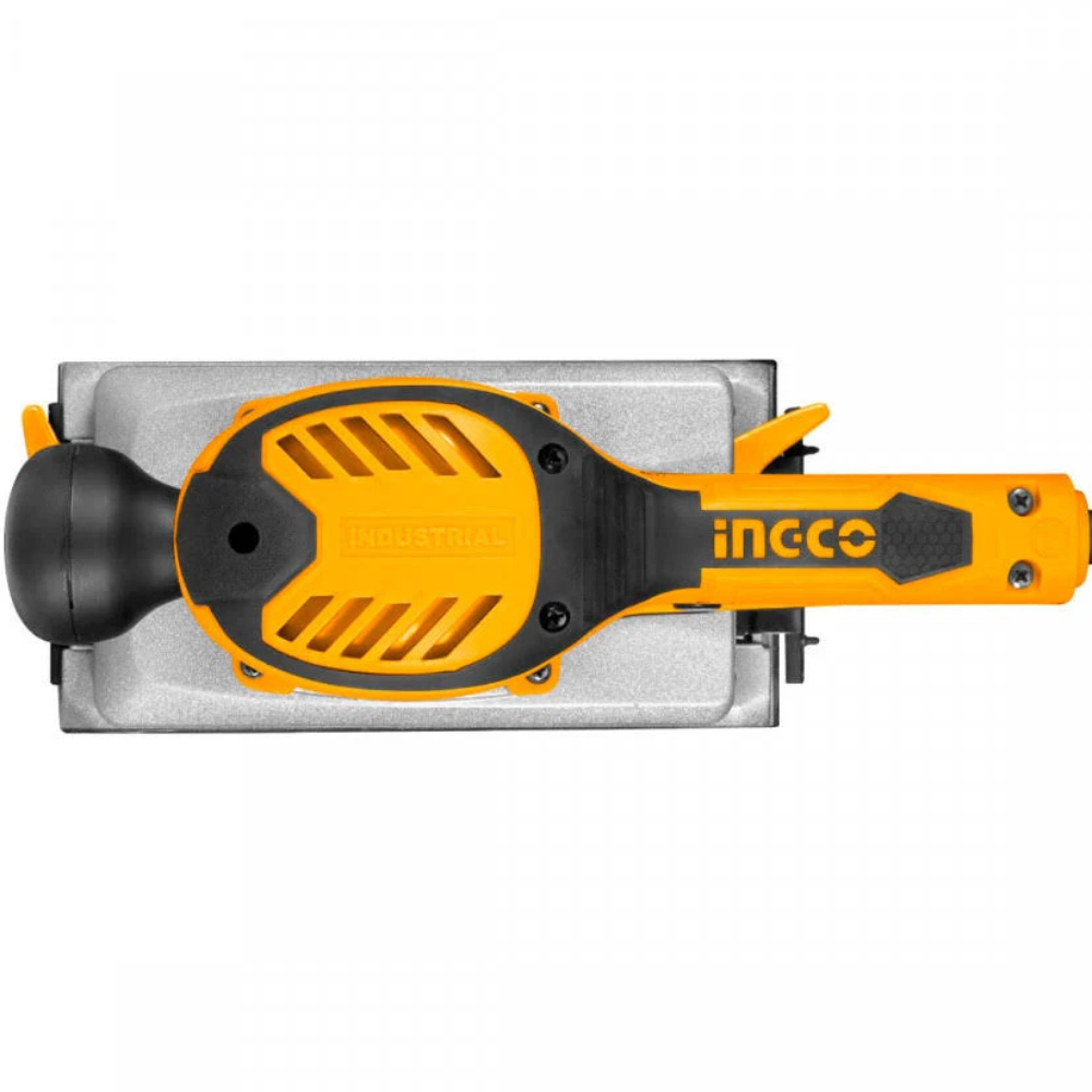 Levigatrice orbitale a filo base alluminio 350w + 5 fogli abrasivi + set spazzole