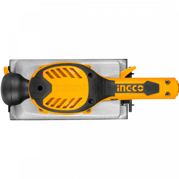 Levigatrice orbitale a filo base alluminio 350w + 5 fogli abrasivi + set spazzole