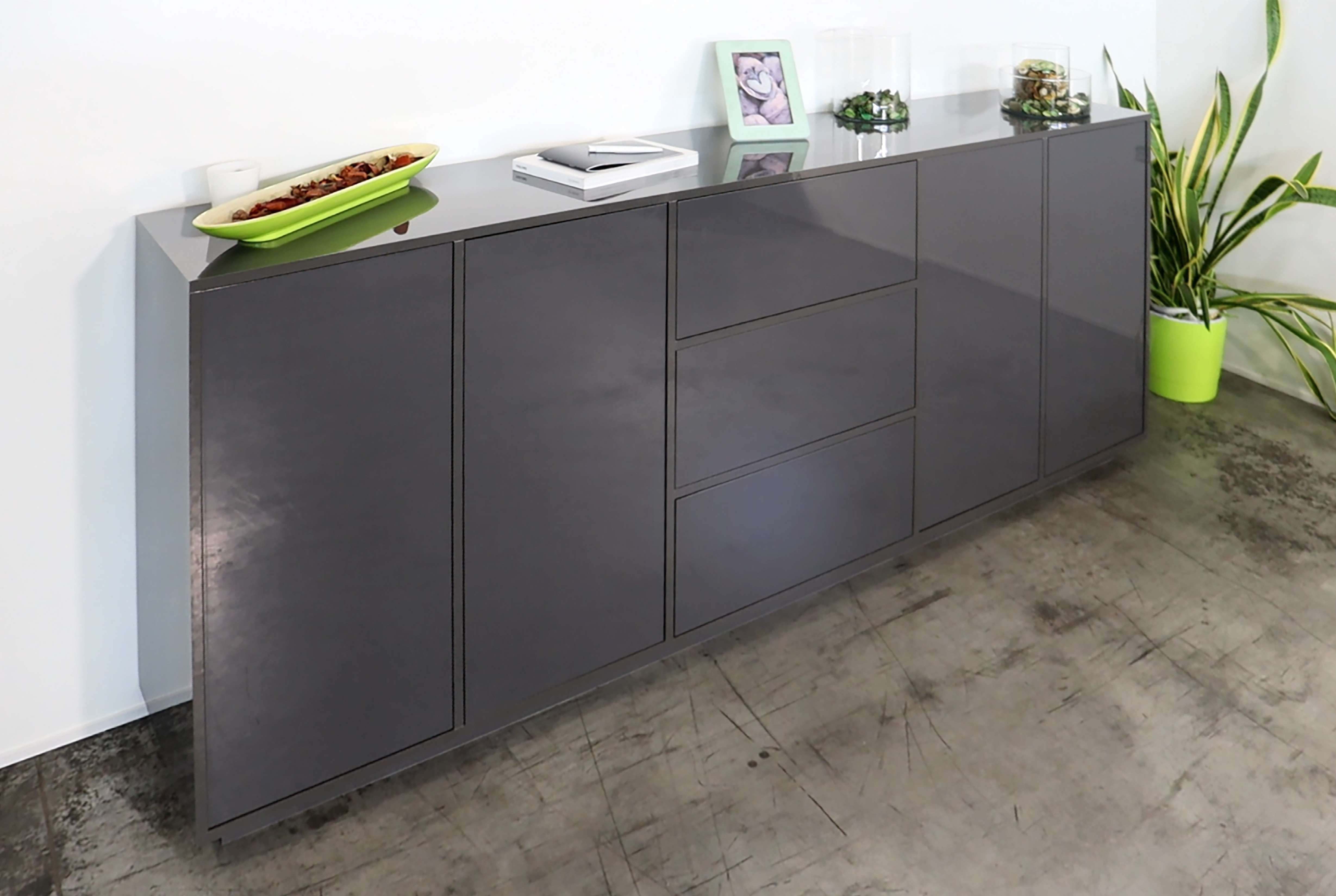 Credenza cucina 220cm mobile soggiorno design moderno Lonja Report
