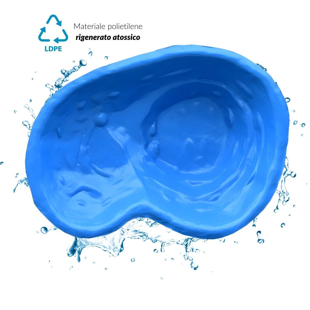 Laghetto da giardino caldonazzo azzurro litri 120 da 110x78xh28