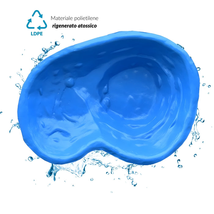 Laghetto da giardino caldonazzo azzurro litri 120 da 110x78xh28