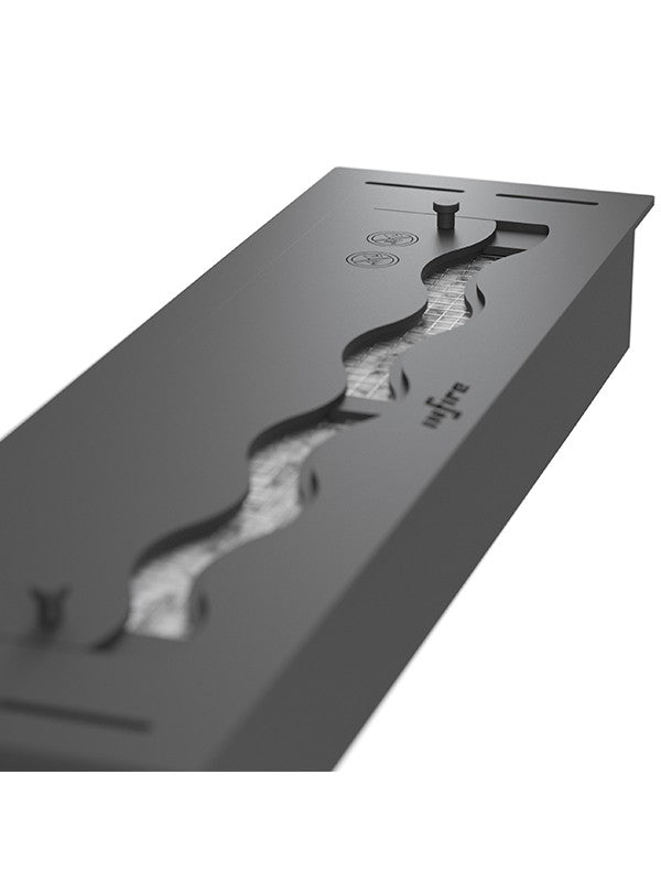 Bruciatore Inserto A Bioetanolo 60cm In Inox Nero Da Incasso Da 1,2 Lt