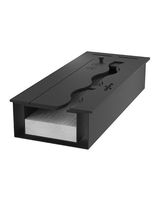 Bruciatore Inserto A Bioetanolo 60cm In Inox Nero Da Incasso Da 1,2 Lt