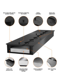 SLIM INSIDE BLACK - Camino A Bioetanolo Da Incasso Cm 100