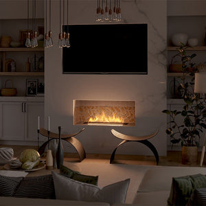 Bruciatore a bioetanolo da incasso colore nero Mod. SLIM BLACK BURNER - 800