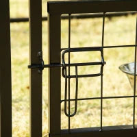 Kennel per Cani in Acciaio per Interni ed Esterni con Tettuccio in Tessuto Oxford e 2 Ciotole, 244x122x183 cm