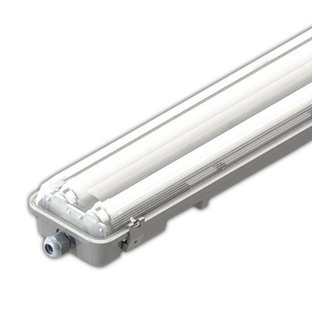 Plafoniera led 44watt impermeabile 2 tubi t8 150centimetri risparmio energetico temperatura 6000k 
