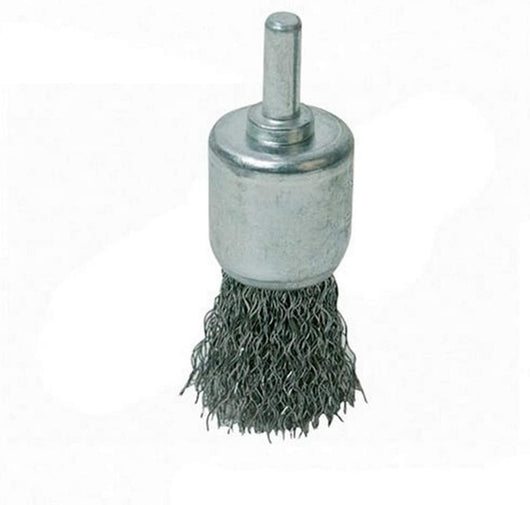 Spazzola metallica con fili ondulati in acciaio ideale per trapani Silverline