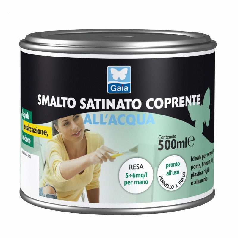 Smalto Acqua Satinato 0,750 Grigio Chiaro Gaia