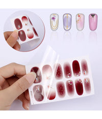 Smalto Adesivo Per Unghie Nail Art Stickers Decorazioni Manicure Set Da 24 Pezzi         