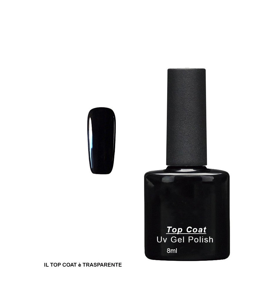 Smalto Semipermanente 8ml Trasparente Effetto Lucido Durata Uv Gel Nail Art         