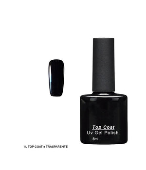 Smalto Semipermanente 8ml Trasparente Effetto Lucido Durata Uv Gel Nail Art         