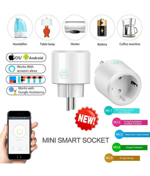 Smart Plug Presa Corrente Wifi Timer Elettrodomestici Domotica Per Ios E Android         