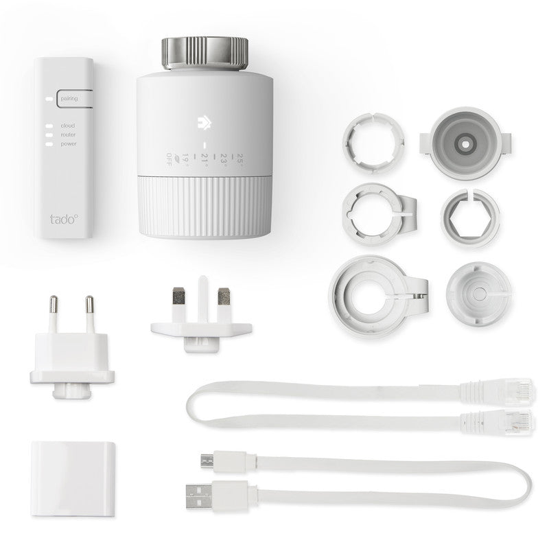 TADO¬∞ Valvola termostatica BASIC kit di base V3+, Valvola smart,  Controllo tramite app, impianto centralizzato