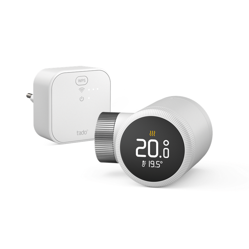 Tado Testa termostatica Intelligente X kit di base, Controllo multistanza, Wi-fi, Matter, Assistenti vocali google e alexa