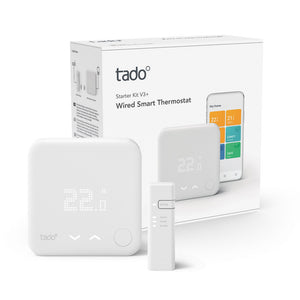 TADO¬∞ termostato kit di base V3+. Termostato Intelligente cablato. Compatibile con Alexa e Google Assistant. Bianco