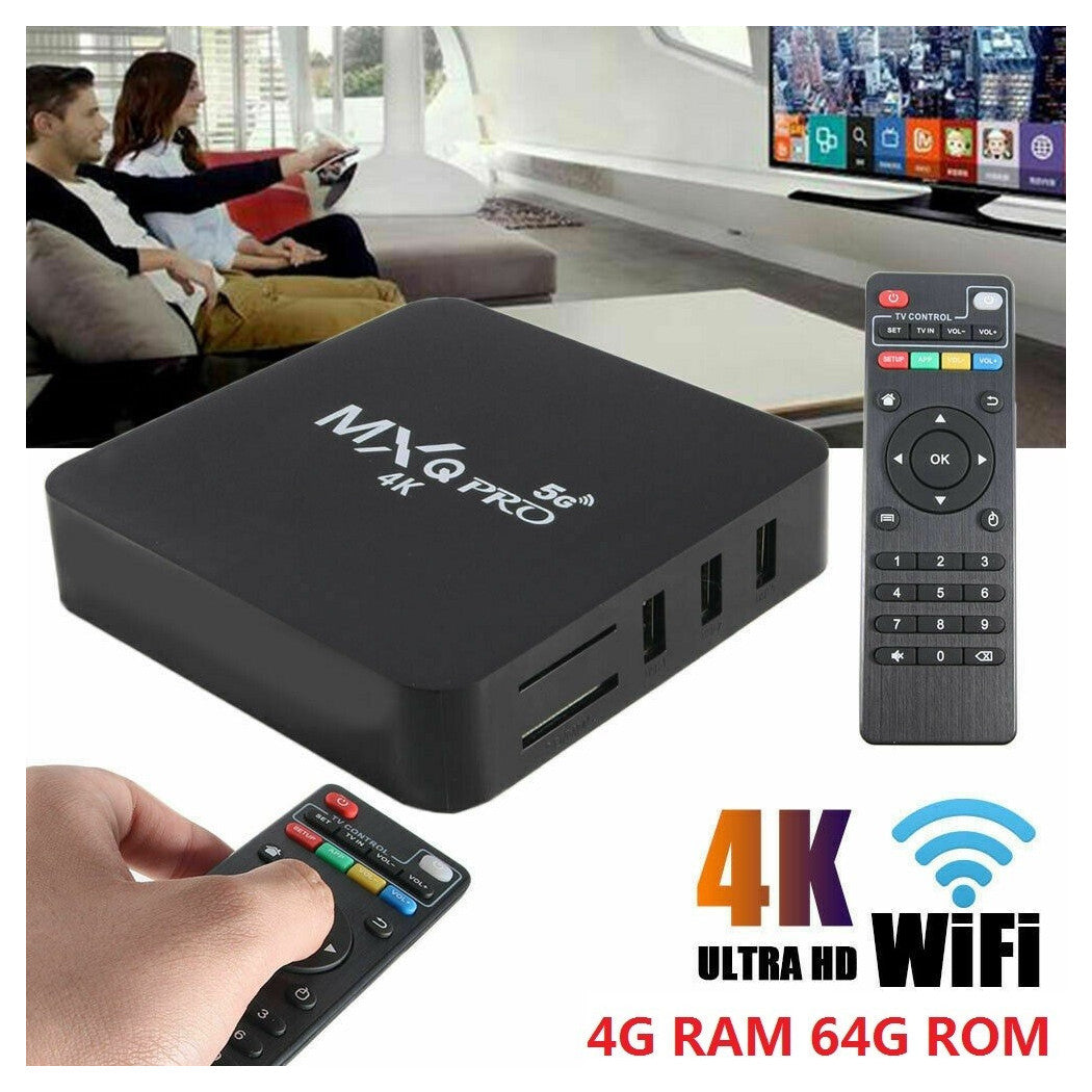Trade Shop - Smart Tv Box 4k Android Q-a400 4k 5g Mxq Pro Wifi 4g 64gb Quad Core -