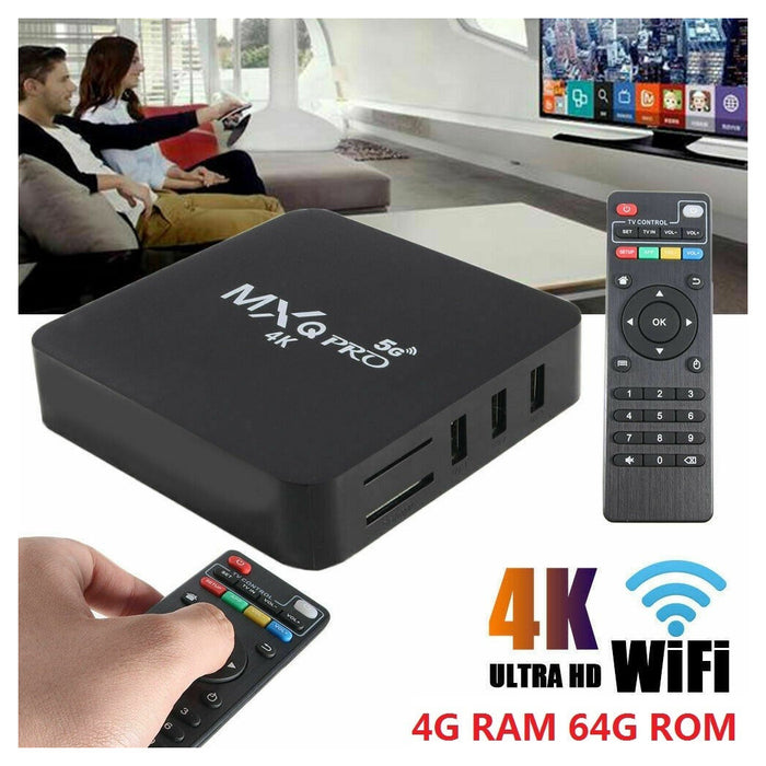 Trade Shop - Smart Tv Box 4k Android Q-a400 4k 5g Mxq Pro Wifi 4g 64gb Quad Core -