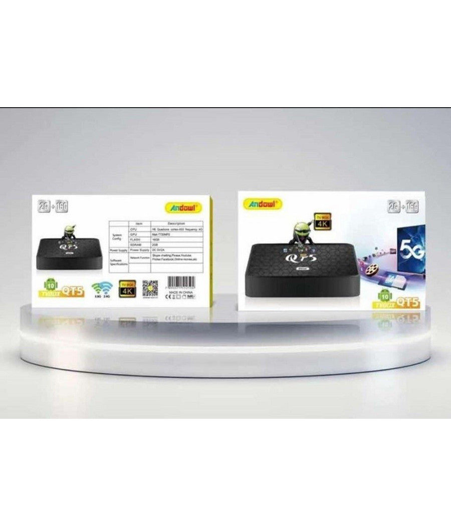 Smart Tv Box Qt5 Wifi Hdmi Supporta 5g Risoluzione 4k Connettività  Bluetooth Wifi         