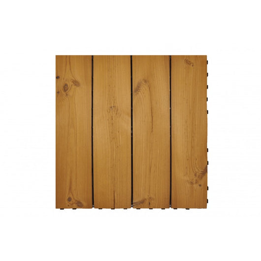 Smartdeck Piastrella ad incastro Modulare In Pino Scandinavo THERMOWOOD 60 x 60 CM spessore 2.5cm Equivalente a 0.36 m2