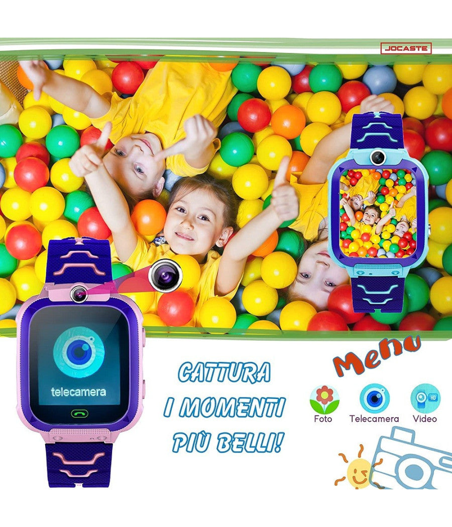 Smartwatch Per Bambini Orologio Digitale Touch Supporto Sim Giochi Idea Regalo         