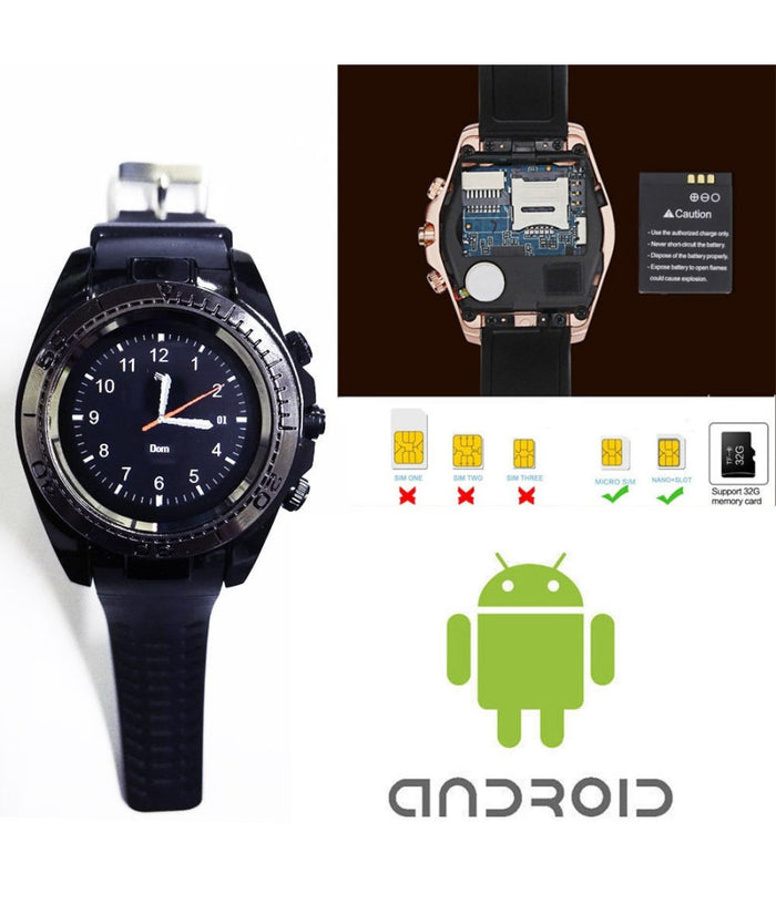Smartwatch Round Bluetooth Pedometro Android Touch Screen Da Polso         