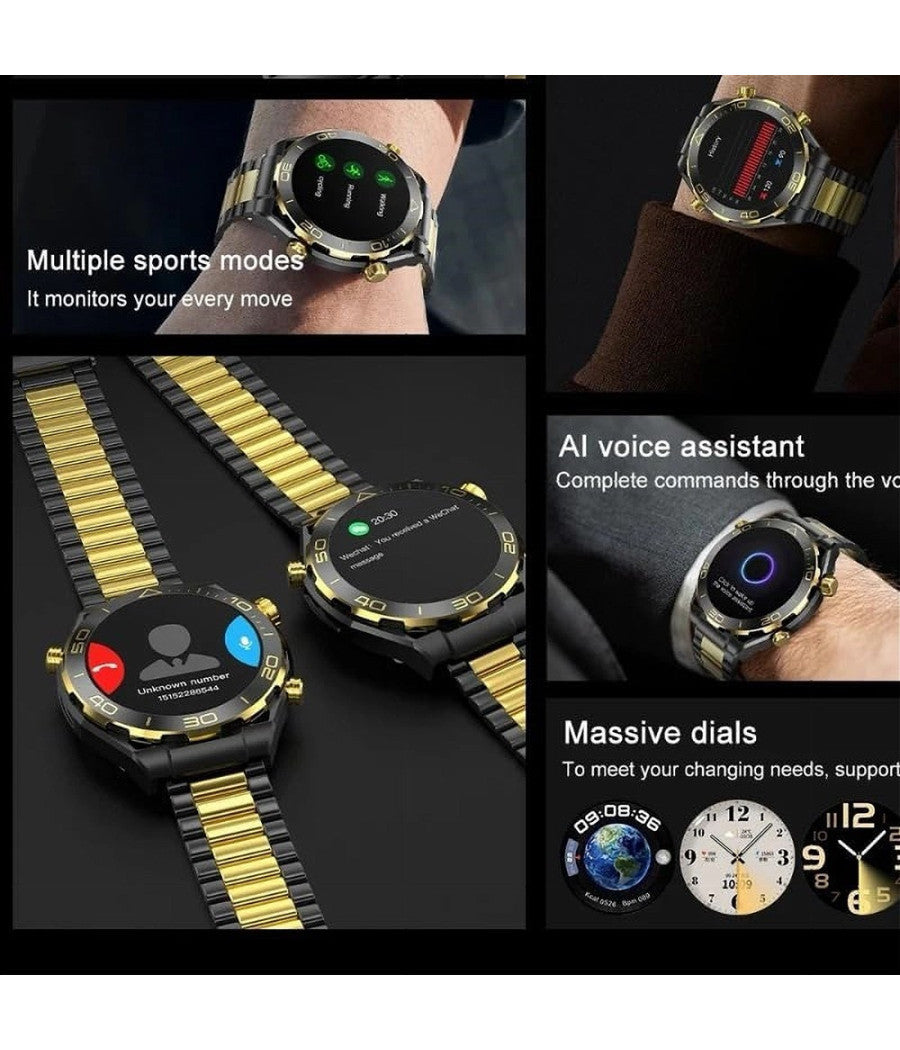 Smartwatch Z91 Pro Max Schermo Amoled Impermeabile Ip68 Bussola Ricarica Wireless         