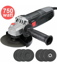 Smerigliatrice Angolare 750w Flex Frullino 125mm 6 Dischi E Manico Regolabile         