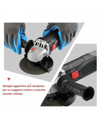 Smerigliatrice Angolare 750w Flex Frullino 125mm 6 Dischi E Manico Regolabile         