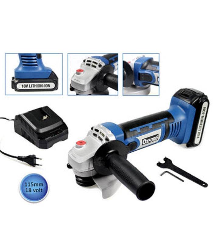 Smerigliatrice Angolare A Batteria 18v Ricaricabile A Litio Flex Disco 115 Mm         