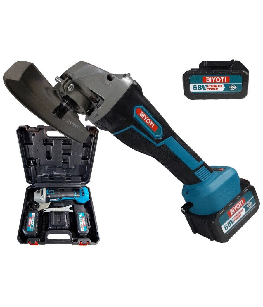 Smerigliatrice Angolare A Batteria Flex Disco 100/125mm 68v 4ah 8500rpm Mod.8116         