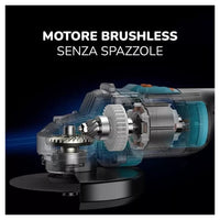 Trade Shop - Smerigliatrice Angolare A Batteria Flex Disco 125mm 88v 10.000 Giri/min 2 Batterie -