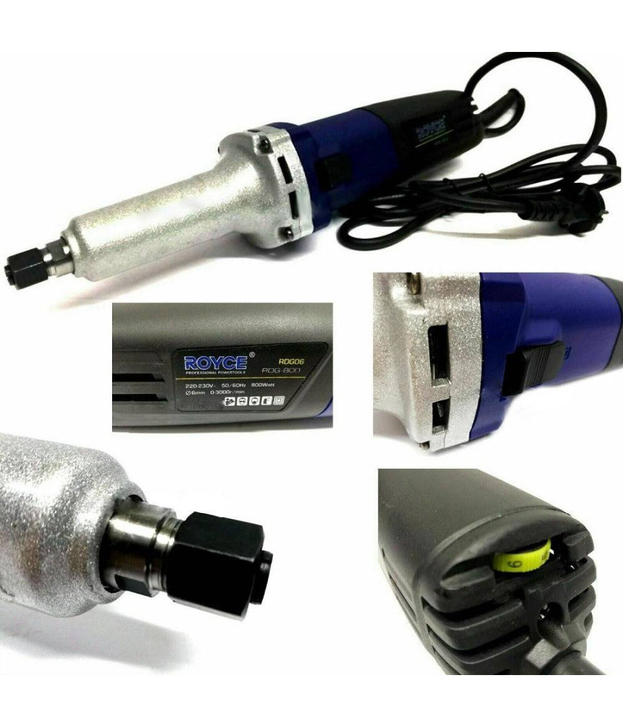 Smerigliatrice Angolare Assiale Diritta 800watt Regolabile Velocità          