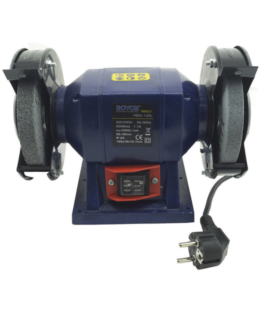 Trade Shop - Smerigliatrice Mola Da Banco 150w Con 2 Dischi In Pietra Da 125mm Per Officina -