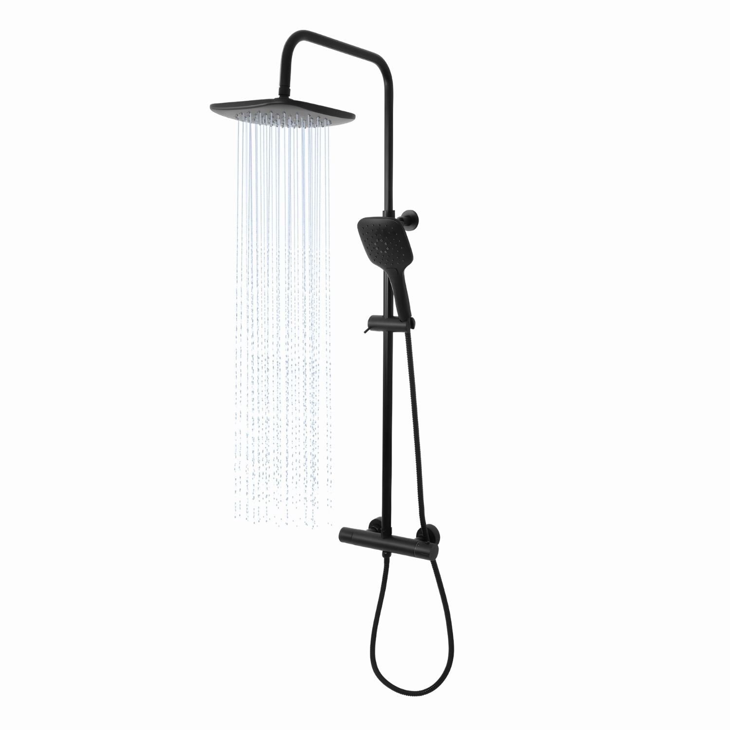 Colonna doccia attrezzata slot black termostatica 2 funzioni doccetta quadro *** confezione 1