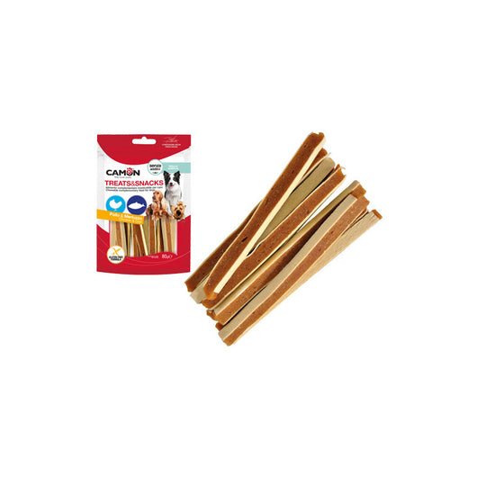 Snack Camon Stick pollo & merluzzo 80g (14 pz) – Sandwich masticabili, senza glutine e additivi