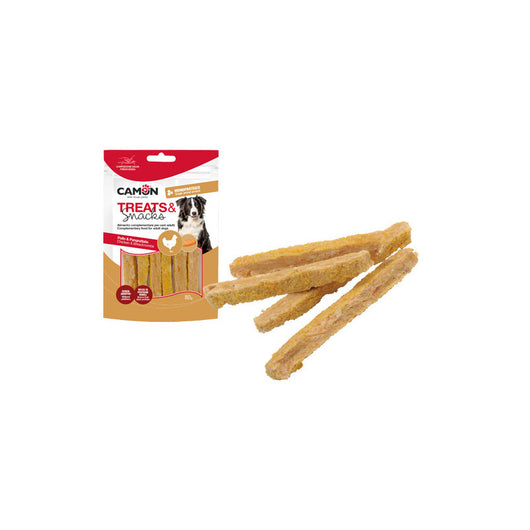 Snack Camon Strip pollo 80g (12 pz) – Filetti di pollo essiccati, monoproteici, senza glutine