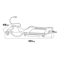 Snake - Carrello sotto auto con poggiatesta, cuscino lombare e luce LED magnetica orientabile