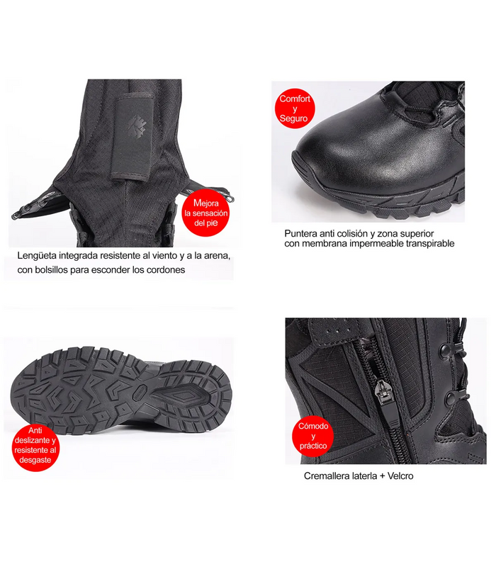 SNAKE MEMBRANE - Stivali Alti Professionali con Cerniera | Ultra Leggeri | Antiscivolo | Sicuri per Scanner