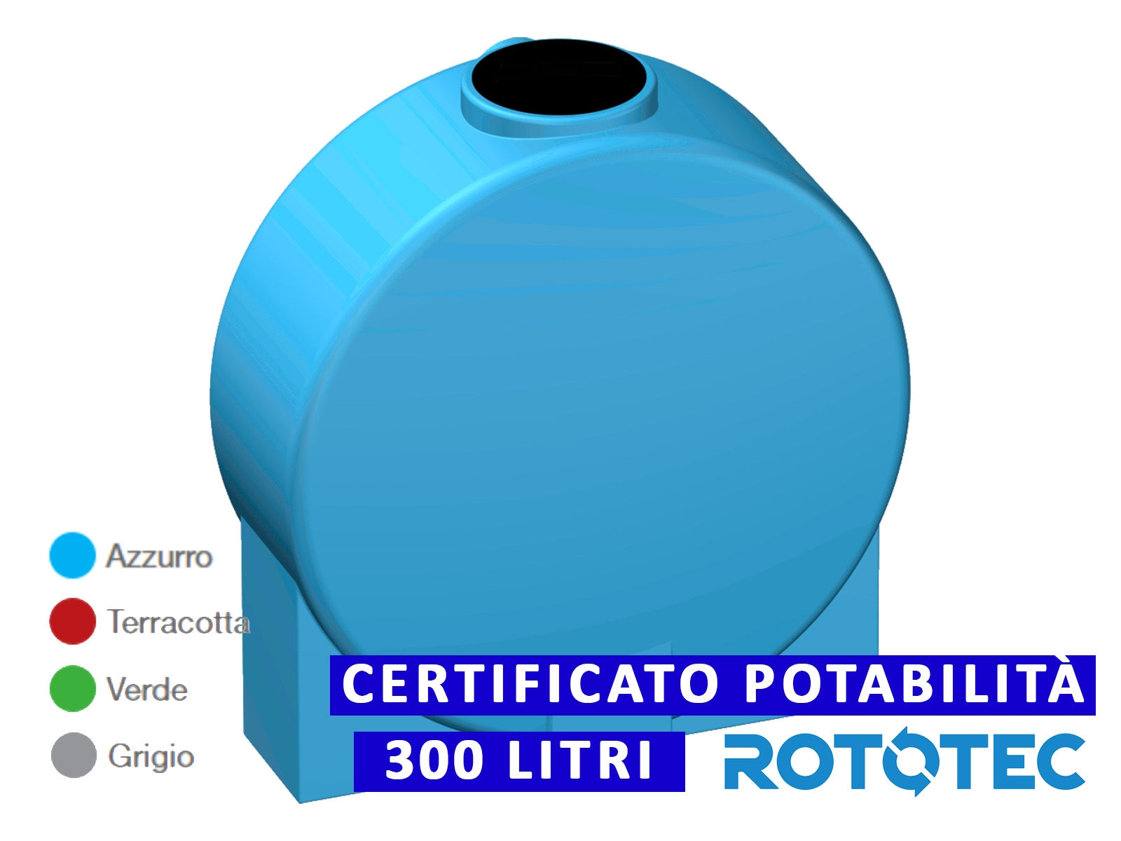 Serbatoio Da Esterno Polietilene Stoccaggio Acqua SNELLO Rototec Litri 300