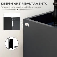 Mobile Scarpiera da Ingresso in Truciolato per 19 Scarpe con Ripiani Regolabili, 90x32x100 cm