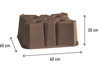 Basi per il serbatoio per il recupero dell'acqua da 200 e 350 L -  60 x 60 x 30 cm - Grigio talpa