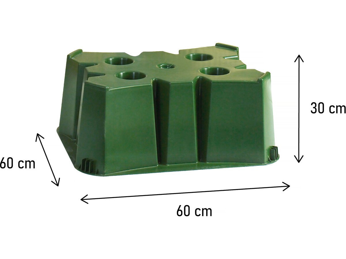 Basi per il serbatoio per il recupero dell'acqua da 200 e 350 L  - 60 x 60 x 30 cm - Verde