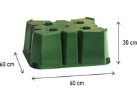 Basi per il serbatoio per il recupero dell'acqua da 200 e 350 L  - 60 x 60 x 30 cm - Verde