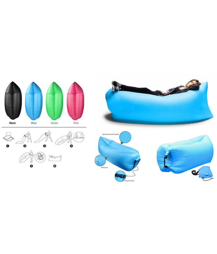 Sofa Sacco Gonfiabile Materassino Spiaggia Aria Relax Piscina Divano Amaca Pouf         